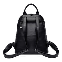 Simple PU Leather Travel Backpack
