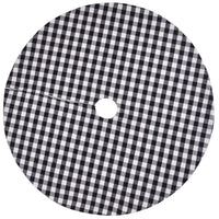 Black And White Plaid Christmas Tree Skirt
