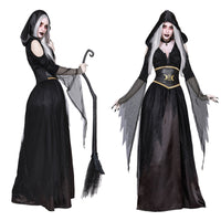 Disfraz de Halloween de fiesta de disfraces de terror de bruja vampiro oscuro COS
