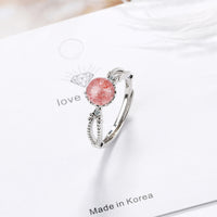 Moonlight Strawberry Crystal Ring

