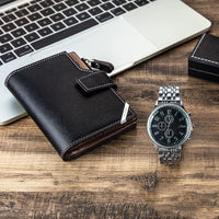 Business Watch Leather Wallet Gift Set (Mens)
