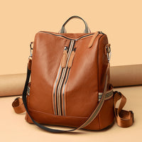 Fashionable PU Student Backpack Single Shoulder Portable