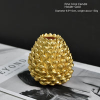 Christmas Pine Cone Candlestick Holder