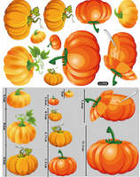 Pumpkin Maple Leaf Creative Static Stickers Thanksgiving Glass Window Decoration
