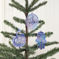 Hamsa Peacock Boho Gradient Acrylic Christmas Ornaments
