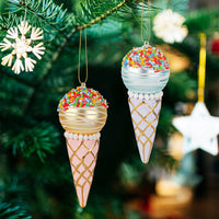 Ice Cream Cone Christmas Tree Ornaments
