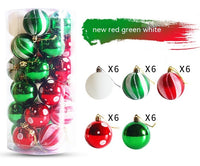 Assorted Plastic Christmas Ball Ornaments (30 Pcs)
