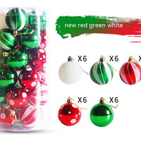 Assorted Plastic Christmas Ball Ornaments (30 Pcs)