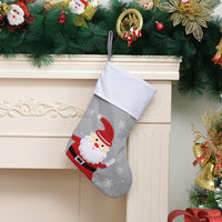 Grey Red Cartoon Christmas Stockings
