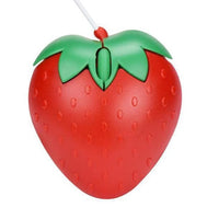 Cute Strawberry Red USB Wired Mouse
