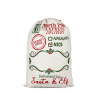 Linen Drawstring Christmas Gift Bags
