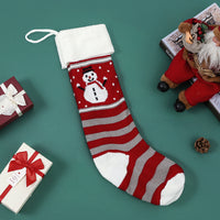 Christmas Decorations Knitted Wool Long Hanging Gift Stockings
