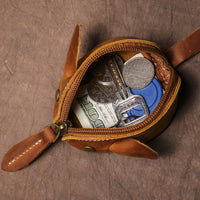 Genuine Leather Mouse Coin Purse Key Storage Bag