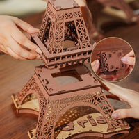 Rolife Night Of The Eiffel Tower Large Wooden Puzzle With 4 Light Shows For Gift