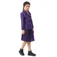 Halloween Wednesday Adams Cosplay Costume and Accessories (Child/Adult)
