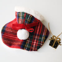 Dog Clothes Pets Plaid Christmas Hooded Cloak
