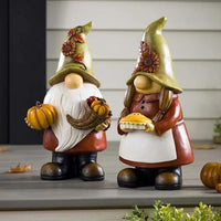 Creative Pumpkin Dwarf Halloween Dwarf Sculpture Decorative Resin Crafts
