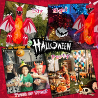 8 Feet Halloween Inflatable Fire Dragon
