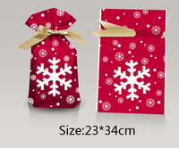 Christmas Gift Ribbon Drawstring Wrap Candy Bag (50 Pcs)
