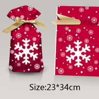 Christmas Gift Ribbon Drawstring Wrap Candy Bag (50 Pcs)