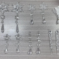 10pcs Christmas Tree Hanging Pendants Acrylic Ice Strip Snow Ceiling Xmas Ornaments New Year Christmas Decoration Home Decor