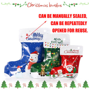 Christmas Stocking Ziplock Bags (30 Pcs - Assorted Sizes)