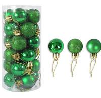 Shiny Matte Christmas Ball Ornaments (24 Pcs)
