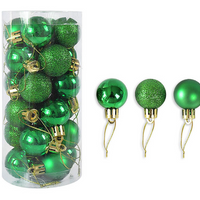 Shiny Matte Christmas Ball Ornaments (24 Pcs)