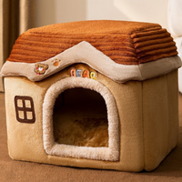 Foldable Dog House Pet Cat Bed Winter Dog Villa Sleep Kennel