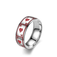 Ace Of Spades Playing Card Titanium Steel Ring
