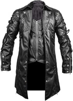 Medieval Costume Punk Goth Style Leather Coat (Mens)
