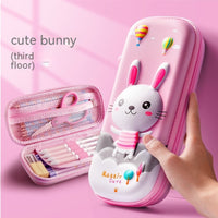 Three-dimensional Pencil Case Primary School Kindergarten Cartoon Large Capacity Pencil Case Pencil Box
