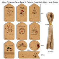 Kraft Paper Christmas Printed Gift Tags
