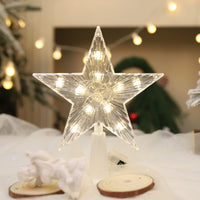 Christmas Tree Top Star Transparent With Lights