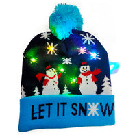 Sweater Knitted LED Christmas Light Up Beanie Hats
