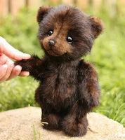 Cotton Plush Doll Black Bear Raccoon Toy
