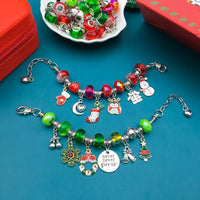 Jewelry Box Christmas Beaded Charm Bracelet Gift Set
