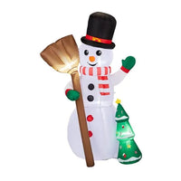 6.2FT Lighted Christmas Inflatable Decoration, Inflatable Snowman Holding Groom, Funny Blow Up Yard Decorations With Built-in LED Lights For Holiday Party Front Yard Lawn Garden Decor
