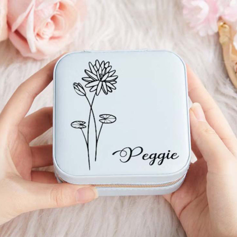 Personalized Flower Jewelry Box