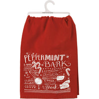 Peppermint Bark Recipe Kitchen Towel
