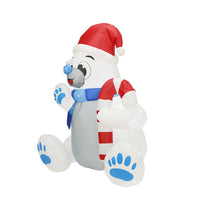 Christmas Inflatable Dog 1.2m Christmas Bear Lighting Decoration
