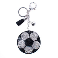 Bling Crystal Rhinestone Soccer Ball keychain
