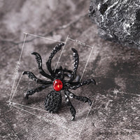 Halloween Spider Ring With Rhinestone Ins Personality Fashion Open Rings For Women Jewelry Accessories
