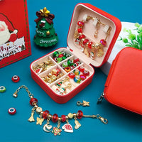 Jewelry Box Christmas Beaded Charm Bracelet Gift Set
