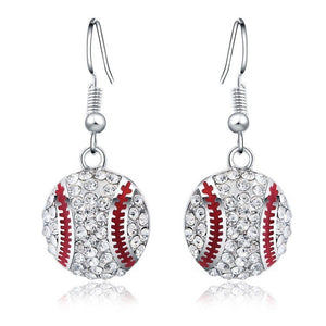 Baseball Necklace and Earrings