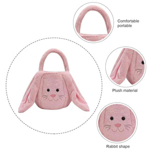 Long Eared Rabbit Easter Bag Basket Plush Gift