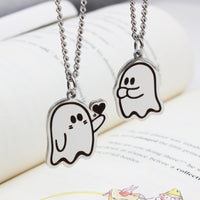 Halloween Cute Love Ghost Necklace Couple Pendant Necklace Men Women Accessories
