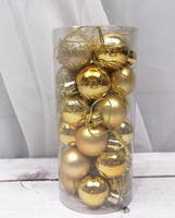 Shiny Matte Christmas Ball Ornaments (24 Pcs)
