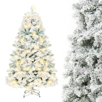 Snow Flocked Pre-Lit Christmas Trees
