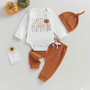 Halloween Letter Pumpkin Long Sleeve Jumpsuit